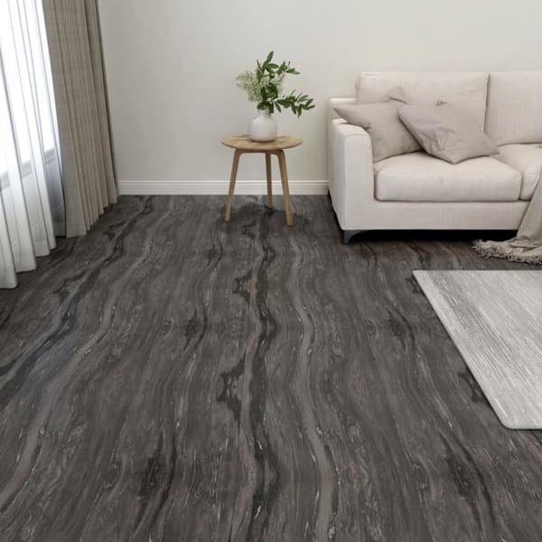 vidaXL Självhäftande golvplankor 20 st PVC 1,86 m² mörkgrå grå