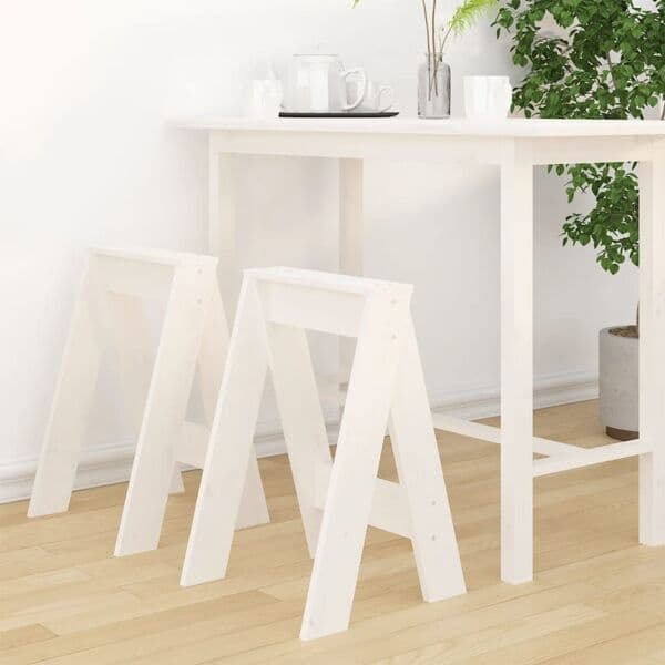 vidaXL Pallar 2 st vit 40x40x60 cm massiv furu Vit