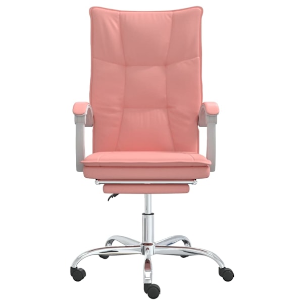 vidaXL Kontorsstol rosa konstläder Rosa