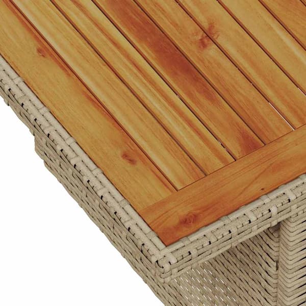 vidaXL Trädgårdsoffset 7 st Beige Poly rattan Beige