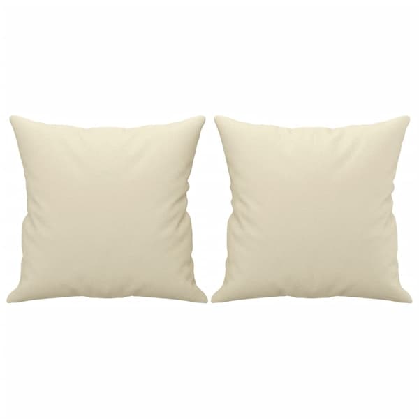 vidaXL 2-sits soffa med prydnadskuddar gräddvit 140 cm konstläder Kräm