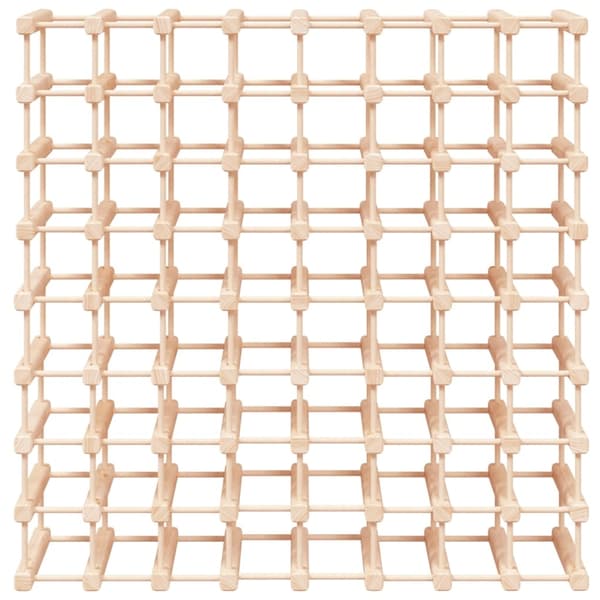 vidaXL Vinställ för 72 flaskor 90,5x23x90,5 cm massiv furu Brun
