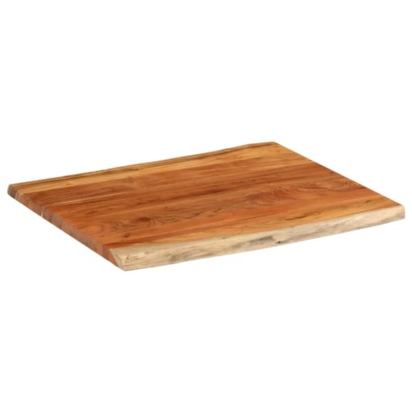 vidaXL Bordsskiva 110x80x2,5 cm rektangulär massiv akacia levande kant Brun