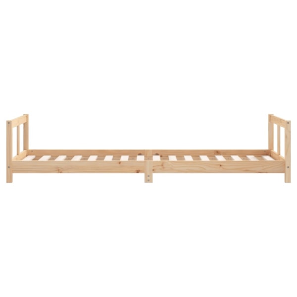 vidaXL Sängram för barnsäng 80x200 cm massiv furu Brun