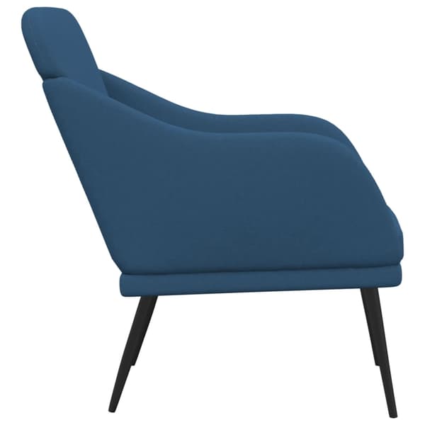 vidaXL Fåtölj blå 63x76x80 cm tyg Blå