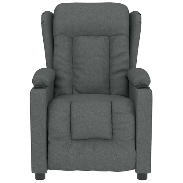 vidaXL Massagefåtölj mörkgrå tyg grå