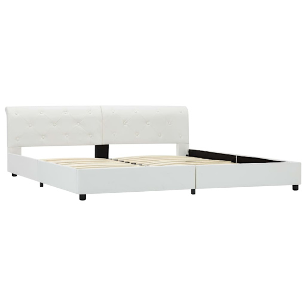 vidaXL Sängram vit konstläder 180x200 cm Vit