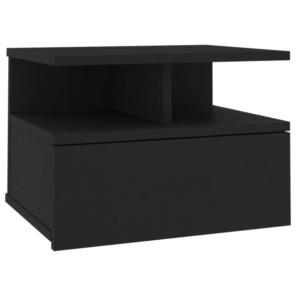 vidaXL Svävande sängbord svart 40x31x27 cm konstruerat trä Svart