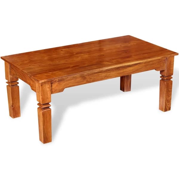 vidaXL Soffbord massivt trä 110x60x45 cm Brun