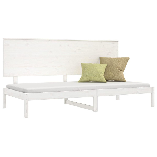 vidaXL Dagbädd vit 80x200 cm massiv furu Vit