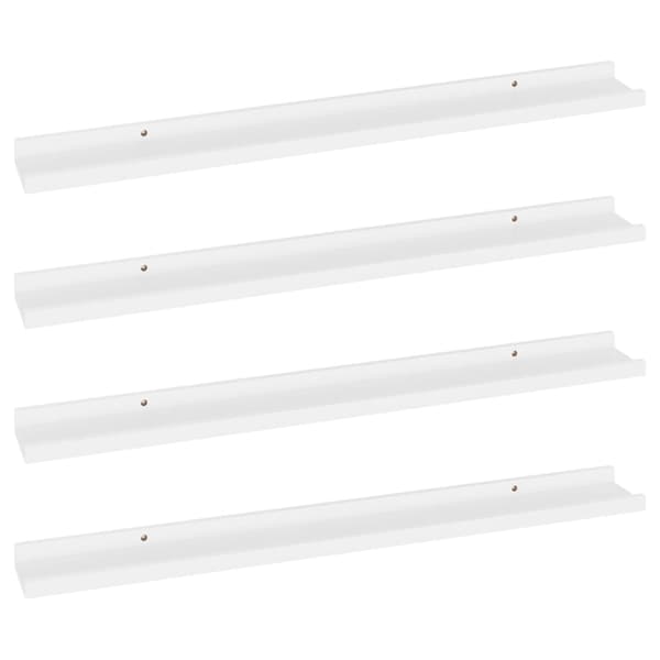 vidaXL Vägghyllor 4 st vit 80x9x3 cm Vit