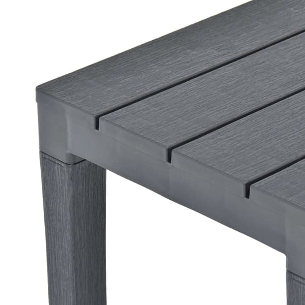 vidaXL Trädgårdsbord med 2 bänkar plast antracit Antracit