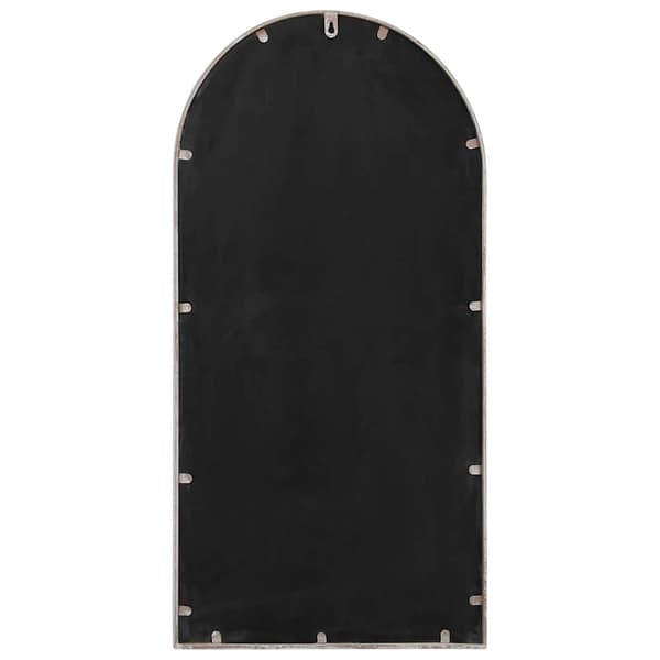 vidaXL Trädgårdsspegel sand 90x45 cm järn för utomhusbruk Creme