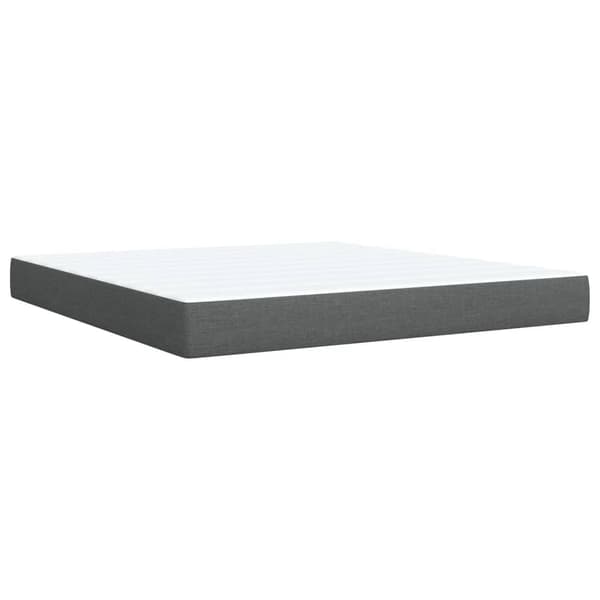 vidaXL Ramsäng med madrass mörkgrå 180x200 cm tyg Grå