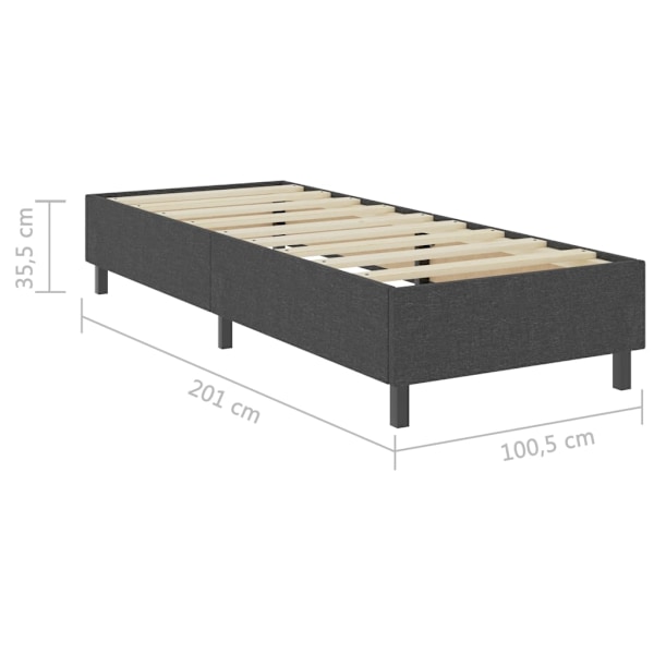 vidaXL Ramsäng grå tyg 100x200 cm grå