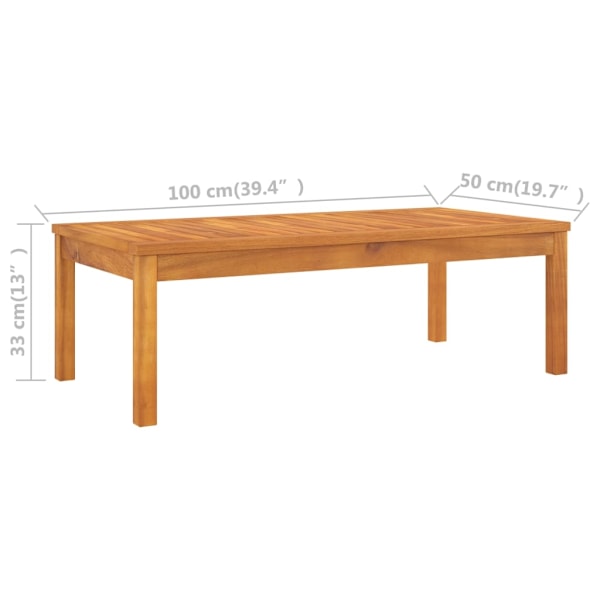 vidaXL Loungeset med dynor 5 delar massivt akaciaträ Creme