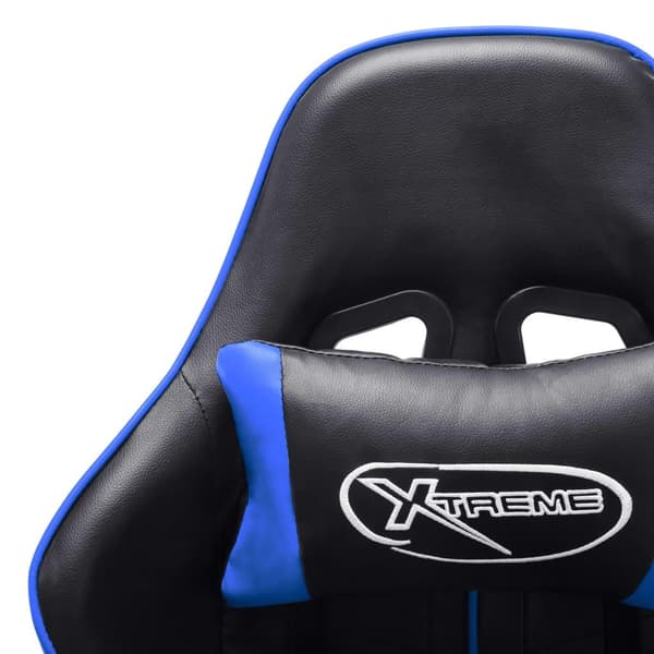 vidaXL Gamingstol svart och blå konstläder multifärg