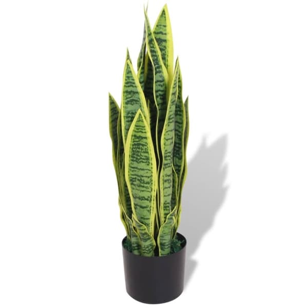 vidaXL Konstväxt Svärmorstunga med kruka 65 cm grön Grön