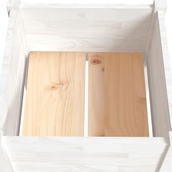 vidaXL Odlingslåda vit 50x50x70 cm massiv furu Vit