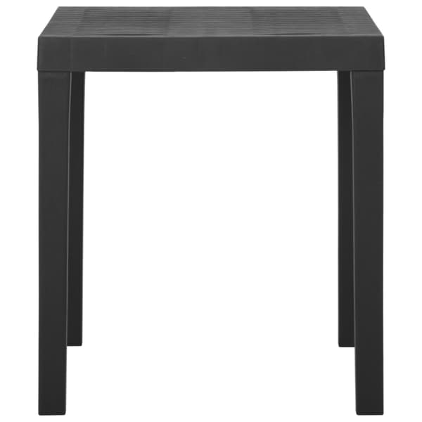 vidaXL Trädgårdsbord grå 79x65x72 cm plast grå