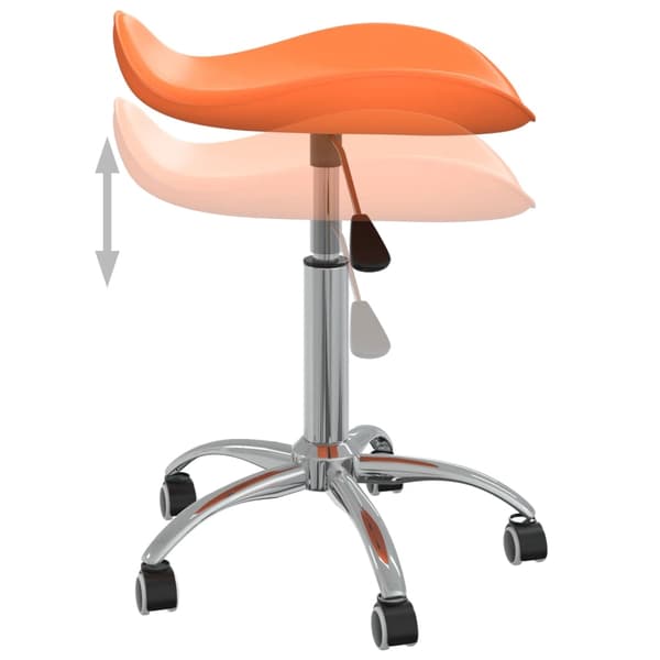vidaXL Kontorsstol orange konstläder Orange