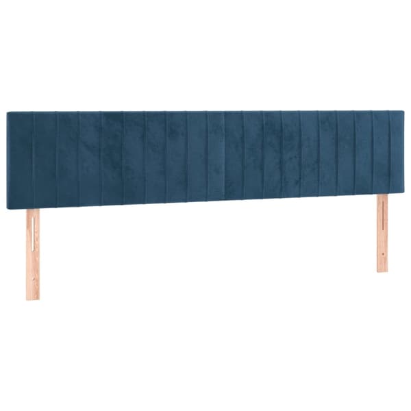 vidaXL Ramsäng med madrass & LED mörkblå 180x200 cm sammet Blå