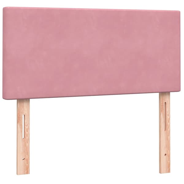 vidaXL Ramsäng med madrass rosa 90x210 cm sammet Rosa