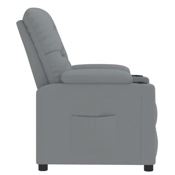 vidaXL Reclinerfåtölj ljusgrå tyg grå