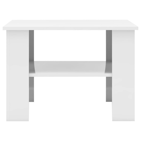 vidaXL Soffbord vit högglans 60x60x42 cm konstruerat trä Vit