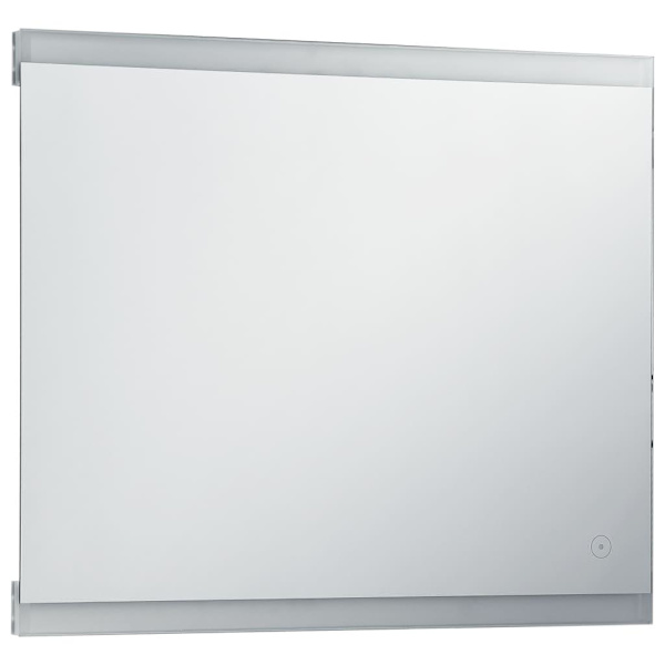 vidaXL Badrumsspegel LED med touch-sensor 60x50 cm Silver