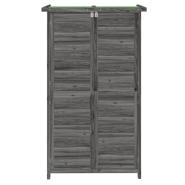 vidaXL Trädgårdsbod grå 83x57x140 cm massiv furu Grå