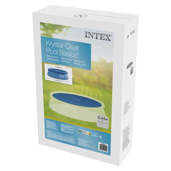 INTEX Poolöverdrag solenergi blå 206 cm polyeten Blå