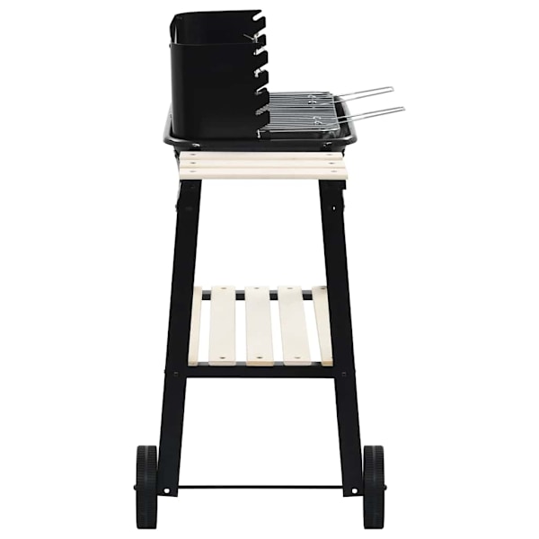 vidaXL Kolgrill stativ med hjul Svart