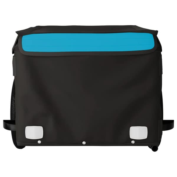 vidaXL Cykelvagn svart och blå 30 kg järn Blå