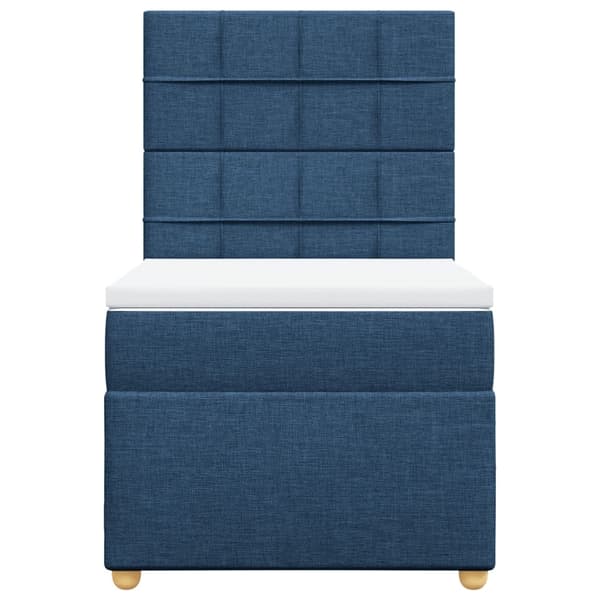 vidaXL Ramsäng med madrass blå 90x190 cm tyg Blå