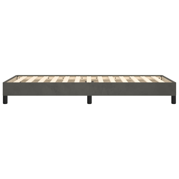 vidaXL Sängram mörkgrå 100x200 cm sammet Grå