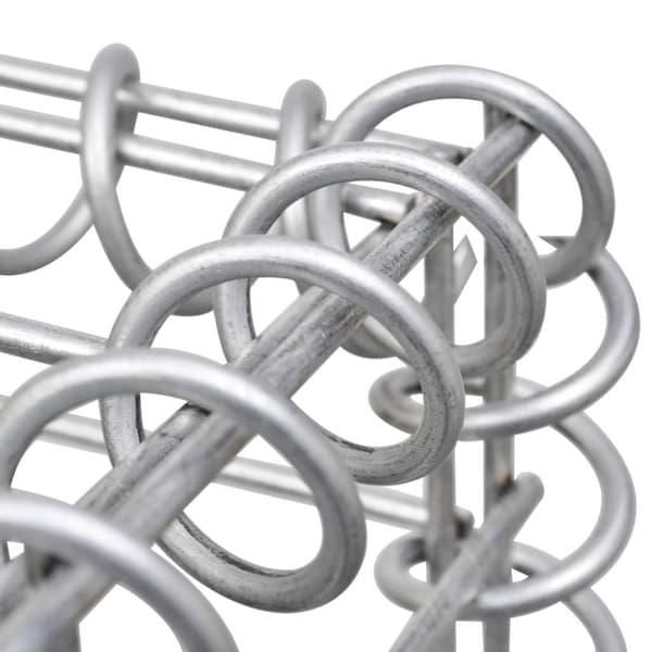 vidaXL Gabionkorgar 2 st stolpformade 40x40x180 cm järn Silver