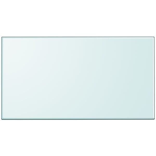 vidaXL Bordsskiva härdat glas rektangulär 1200x650 mm Transparent