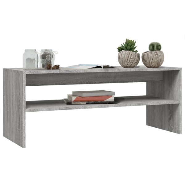 vidaXL Soffbord grå sonoma 100x40x40 cm konstruerat trä Grå