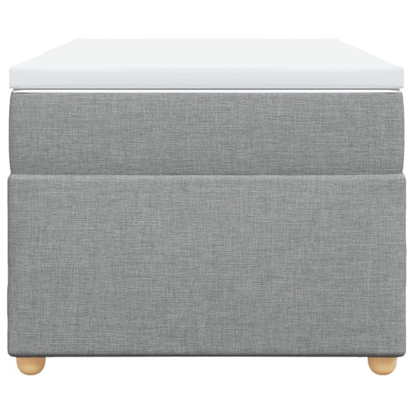 vidaXL Ramsäng med madrass ljusgrå 80x200 cm tyg Grå