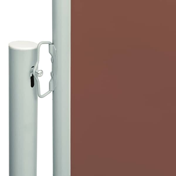 vidaXL Infällbar sidomarkis 117x600 cm brun Brun