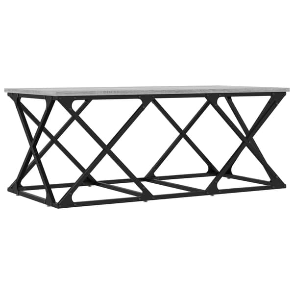 vidaXL Soffbord grå sonoma 100x49x40 cm konstruerat trä Grå