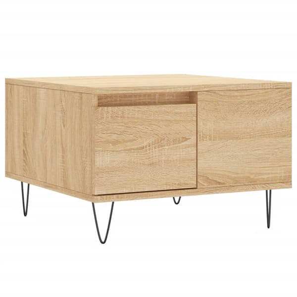 vidaXL Soffbord sonoma-ek 55x55x36,5 cm konstruerat trä Brun