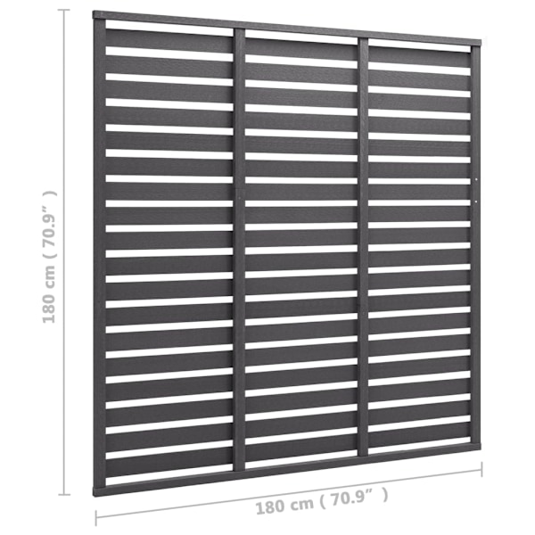 vidaXL Staketpanel WPC 180x180 cm grå grå