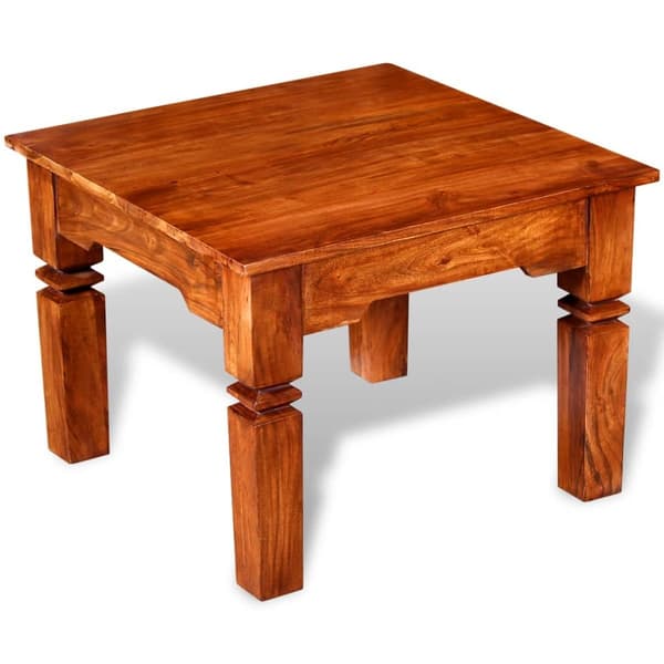 vidaXL Soffbord massivt trä 60x60x45 cm Brun