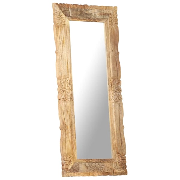 vidaXL Spegel 110x50 cm massivt mangoträ Brun