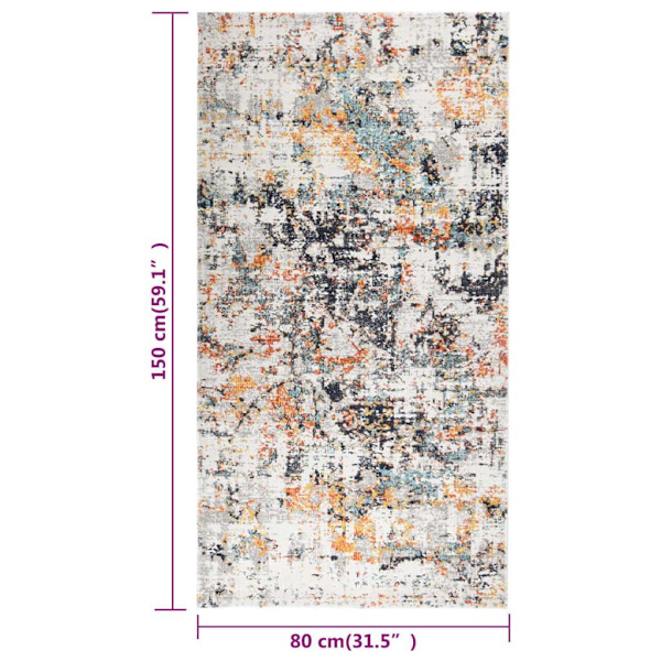 vidaXL Utomhusmatta plattvävd 80x150 cm flerfärgad multifärg