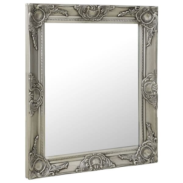 vidaXL Väggspegel barockstil 50x60 cm silver Silver