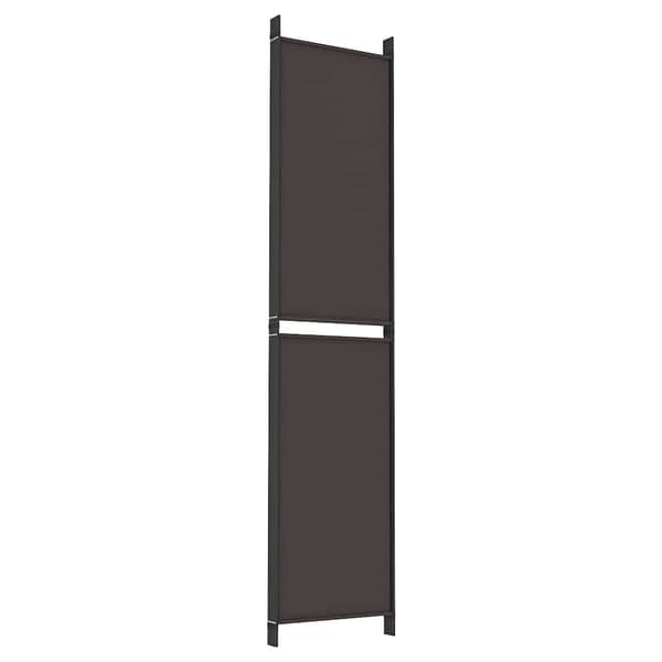 vidaXL Rumsavdelare 5 paneler brun 250x220 cm tyg Brun