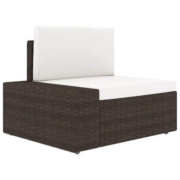 vidaXL Modulsoffa 2-sits konstrotting brun Brun